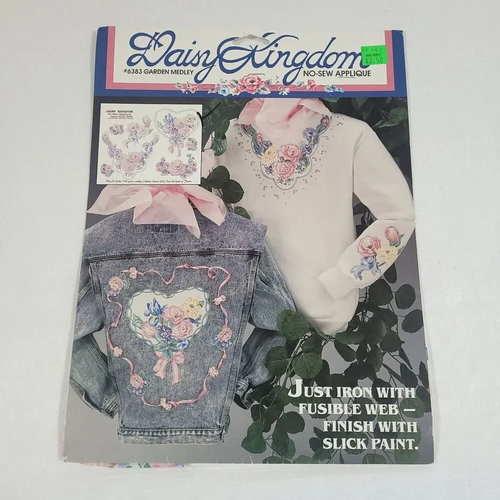 Vtg Daisy‎ Kingdom Lot 14 Fabric Appliques Cut Outs Rub On Transfers 1990s